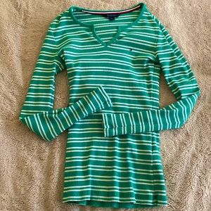 Tommy Hilfiger Stripe V-neck long sleeve Shirt